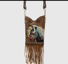 Load image into Gallery viewer, Western horse crossbody pouch
