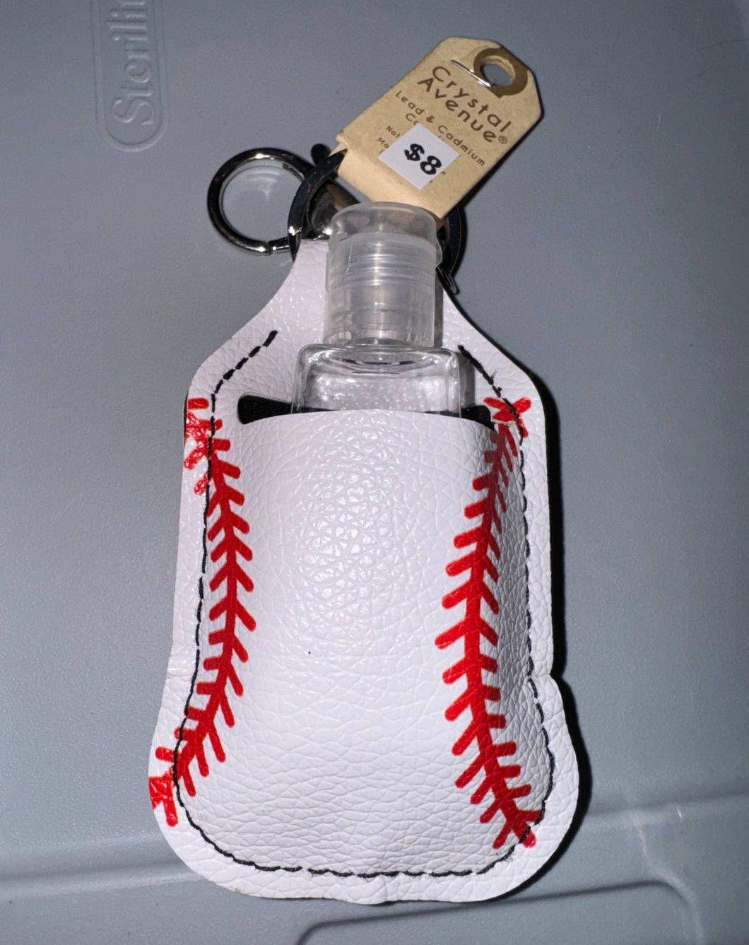 Play Ball Hand Sanitizer Keychain Holder