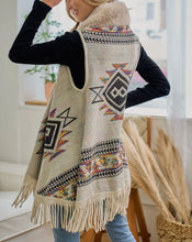 Load image into Gallery viewer, Faux Fur Aztec Print Vest
