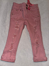 Load image into Gallery viewer, Pink distressed jeans
