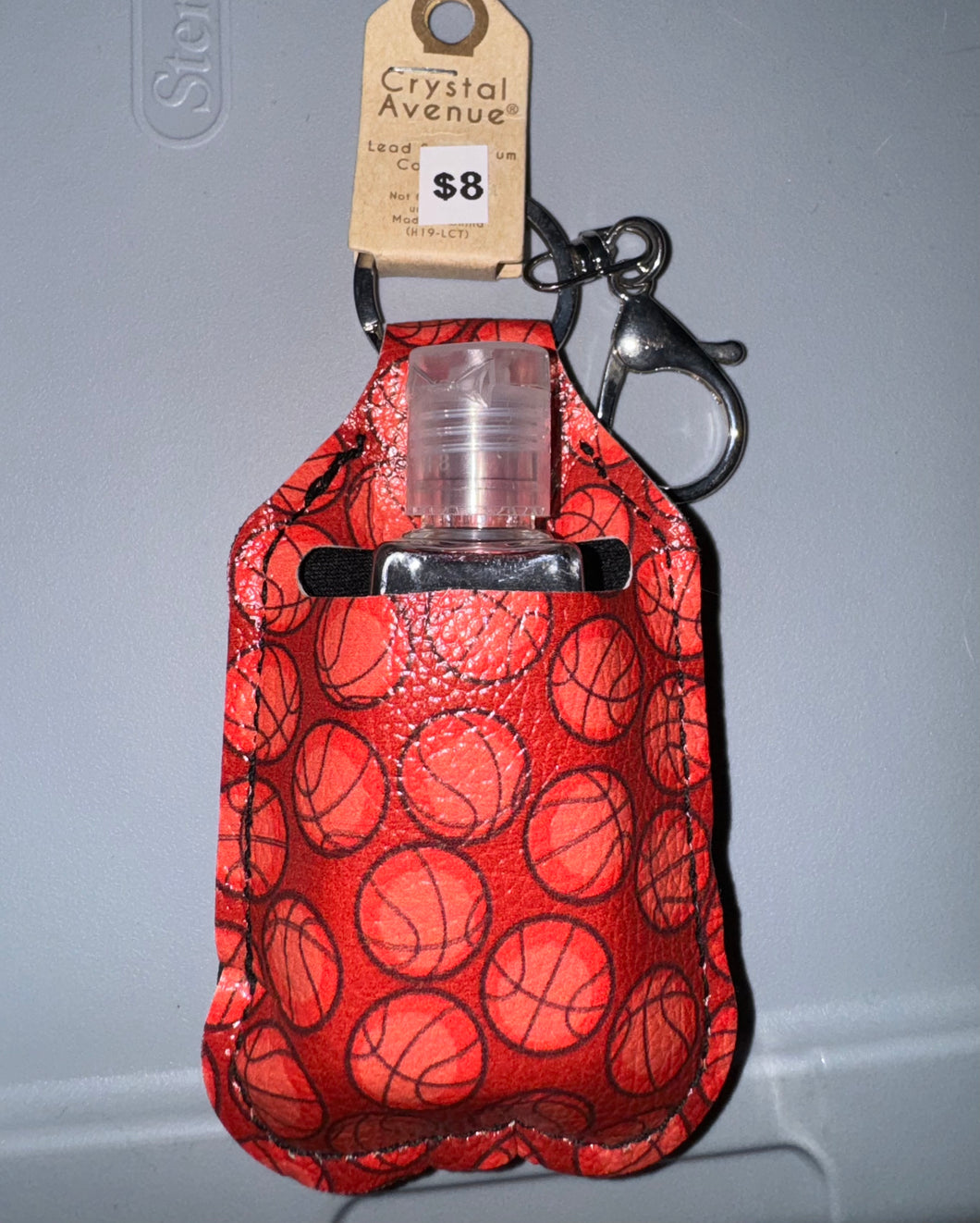 Basketball Hand Sanitizer Keychain Holder