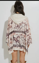 Load image into Gallery viewer, Western Horse Hooded Cardigan/Kimono
