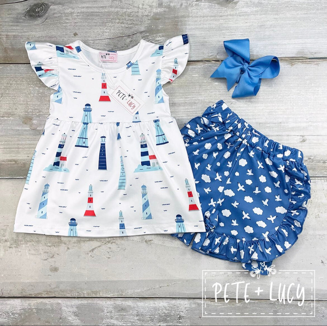 Pete & Lucy Light House Short Set