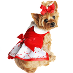 Load image into Gallery viewer, Christmas Candy Cane dress w/matching leash
