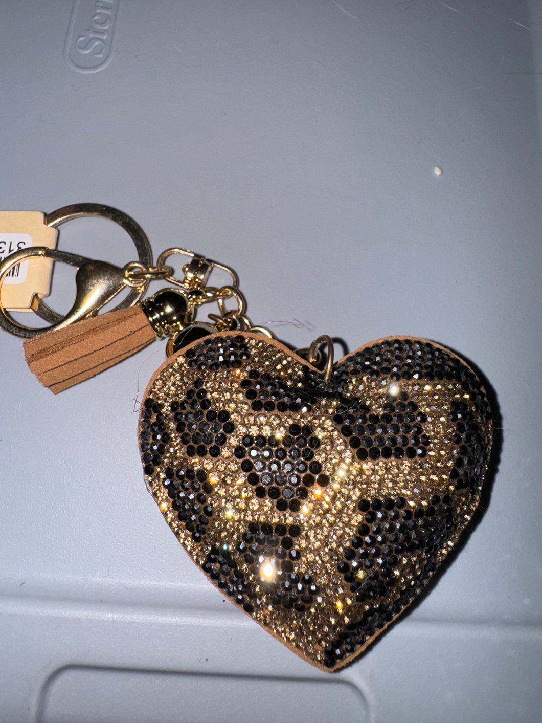 Heart Rhinestone Keychain