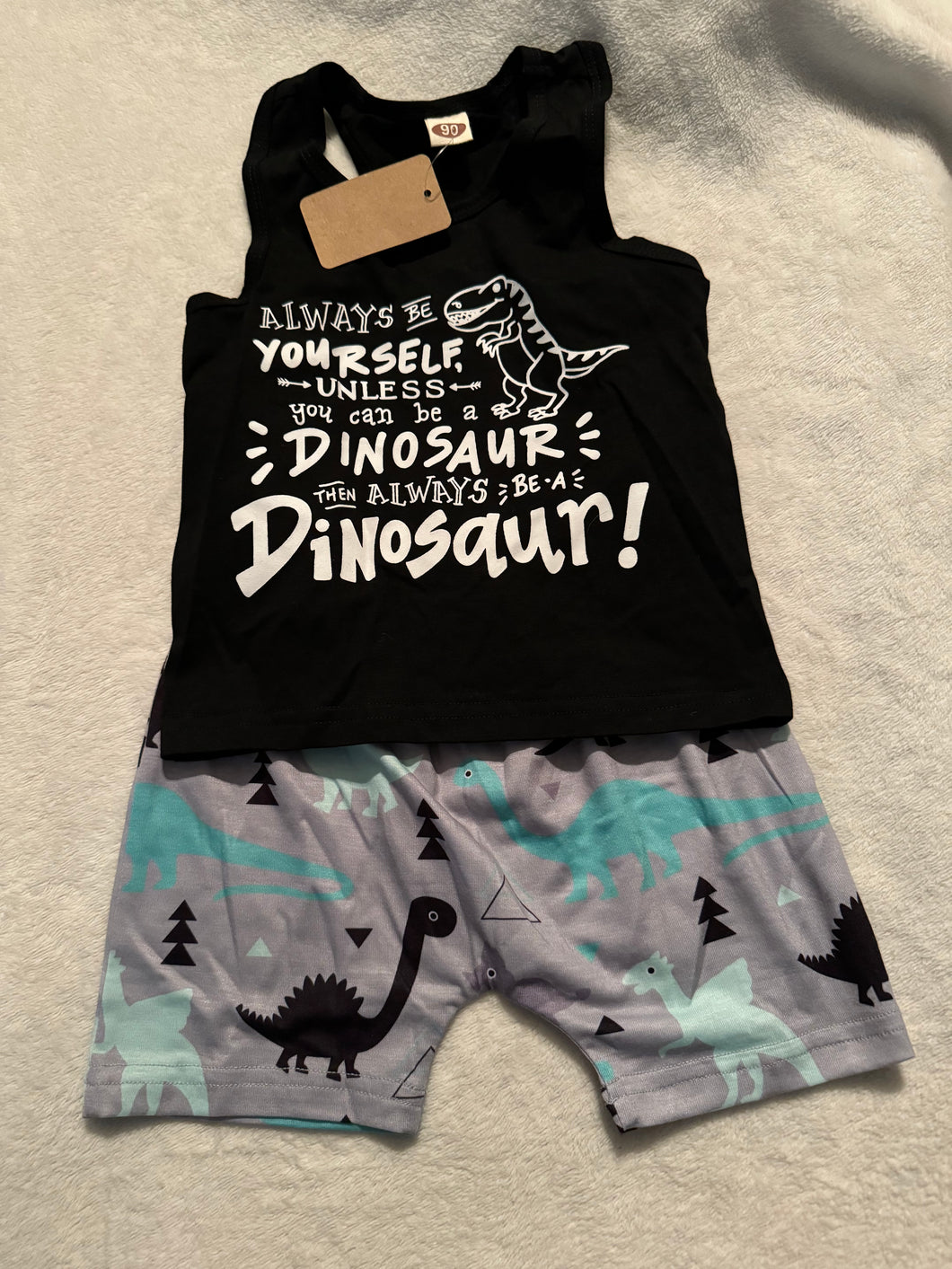 Alway be yourself Dino Short set