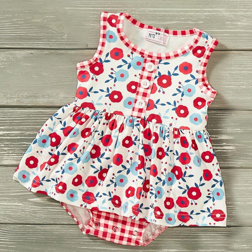 Pete & Lucy Pretty Patriotic Romper